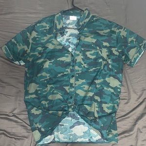 Camo button up shirt